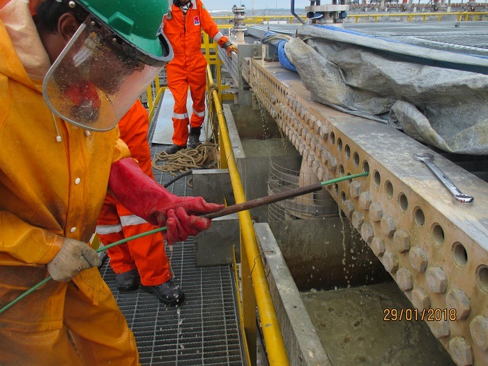 Service of Mechanical Cleaning — Water Jet on Air Cooled Heat Exchanger